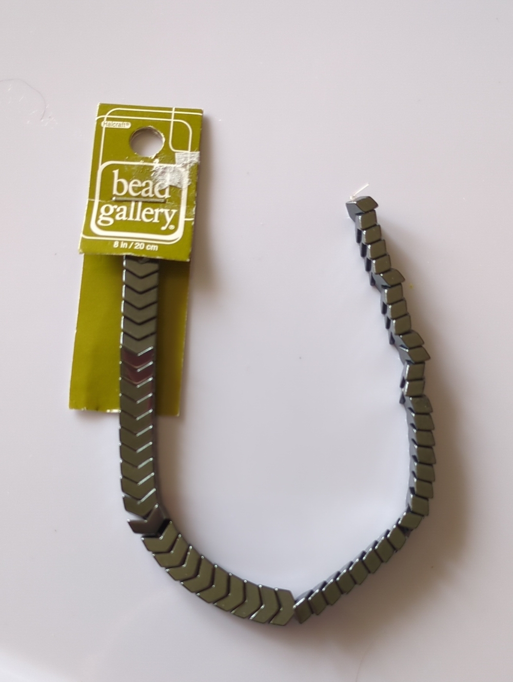 ☀️A41 Bead Gallery Hematite Chevron Bead Strand - Metallic Gunmetal